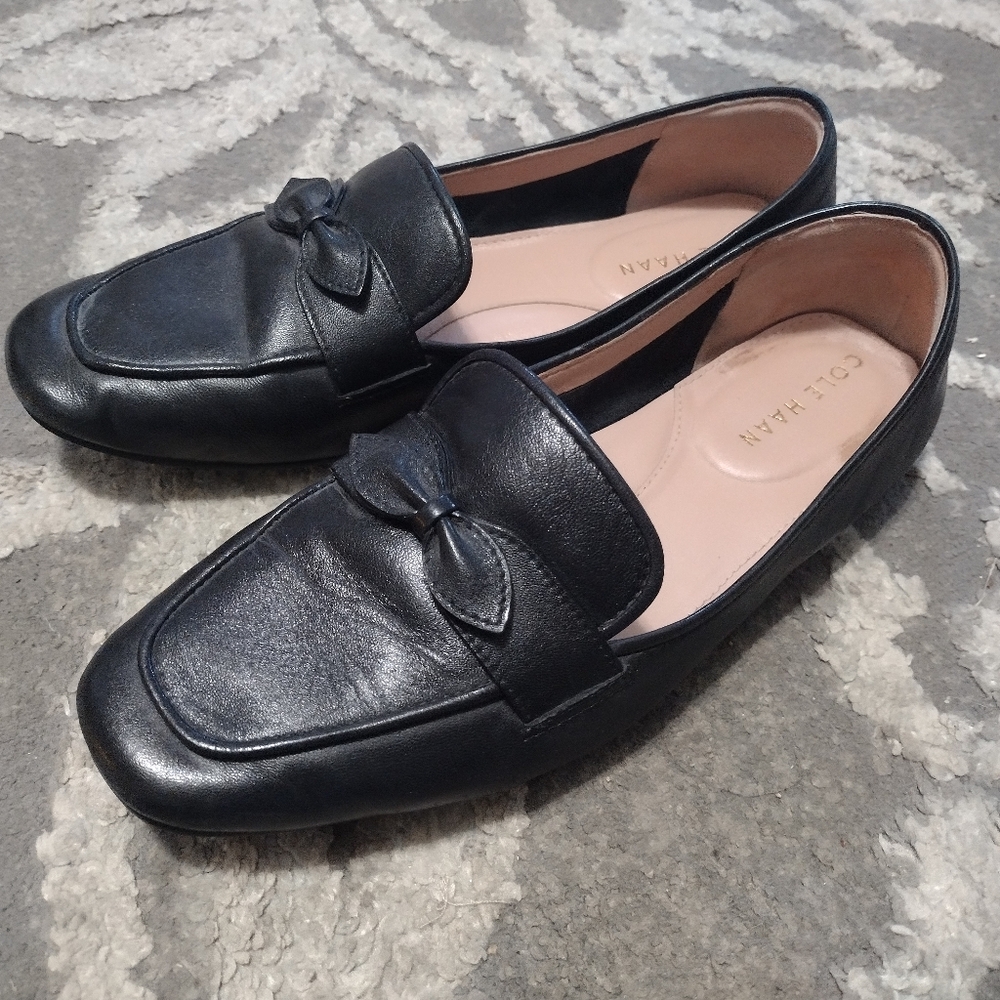 Cole Haan New York black Bow leather Loafer